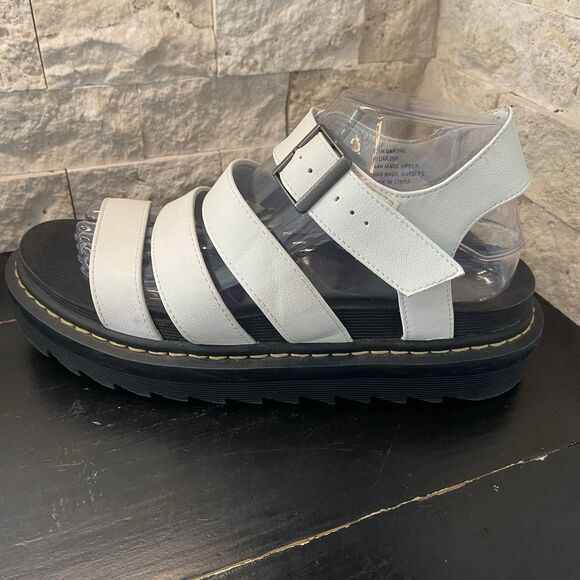 Sincerely Jules Daring Women's White Sandals Sz 8.5 M Platform straps Gladiator - Picture 2 of 8